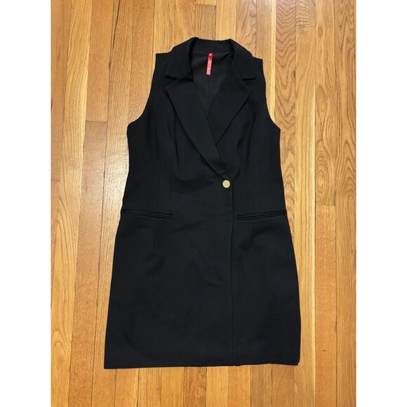Spanx The Perfect Vest Dress Ponte Black Sleeveless Office Size M Mini - Picture 2 of 6